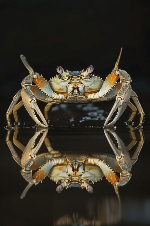 海鮮水產市場的活螃蟹 鏡頭下的鮮活與生機